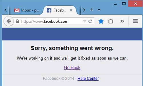 Facebook đang lỗi không like - cmt được bằng hình ảnh