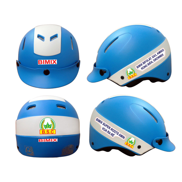Công ty Sản xuất nón bảo hiểm in logo theo yêu cầu