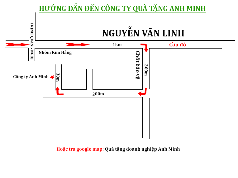 Đường đến Công ty Quà tặng Anh Minh