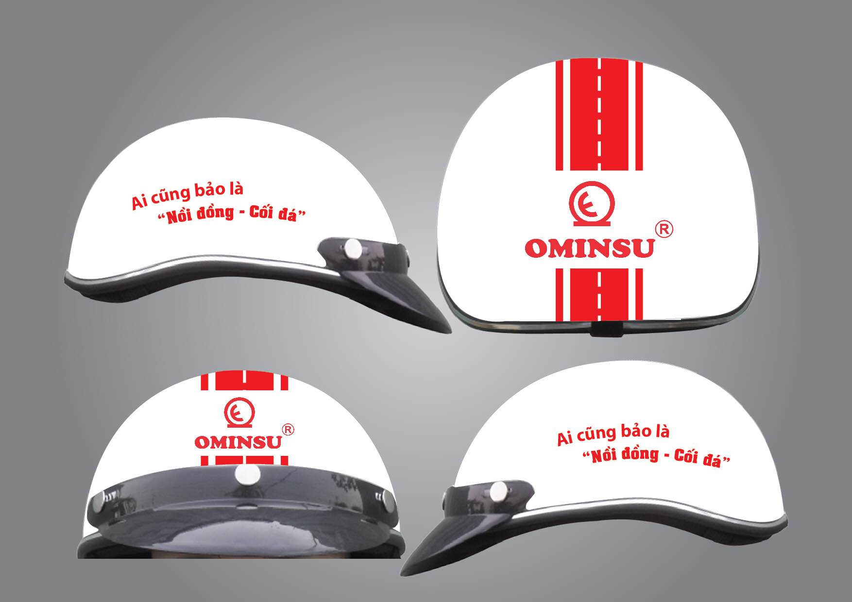 Công ty Sản xuất nón bảo hiểm in logo theo yêu cầu