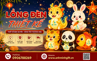 Đặt lồng đèn thiết kế quảng cáo in logo theo yêu cầu doanh nghiệp giá tận xưởng