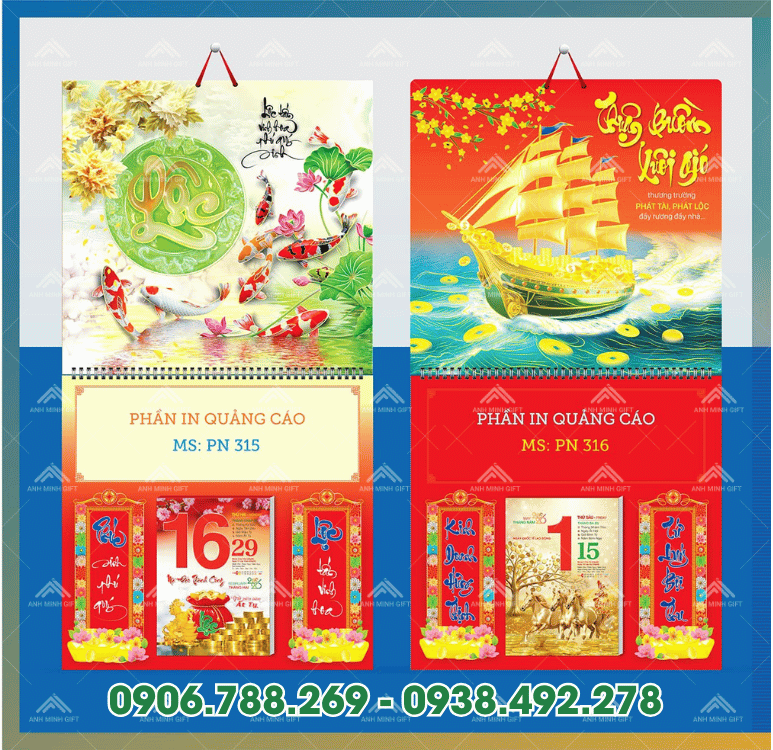 Dịch vụ in lịch tết 2026 cao cấp thiết kế độc quyền