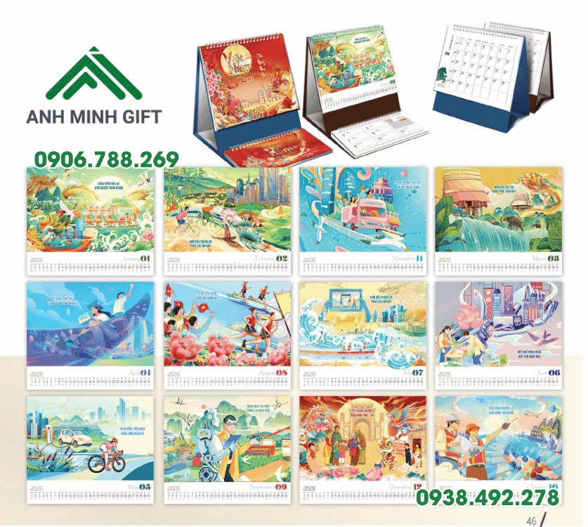 Đơn vị in lịch Tết 2026 số lượng lớn chiết khấu cao