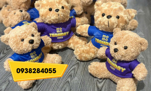 Gấu bông in logo được nhiều doanh nghiệp lựa chọn