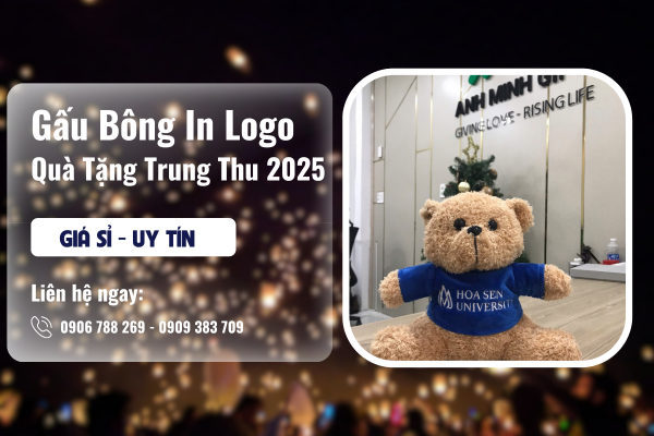Gấu Bông In Logo Quà Tặng Trung Thu 2025