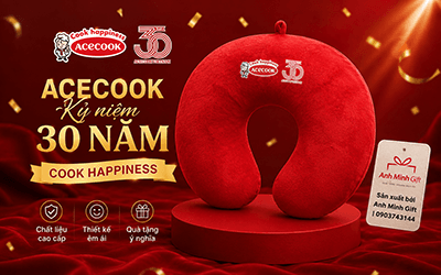 Gối kê cổ ACECOOK 30 năm quà tặng độc quyền cho nhân viên và đối tác