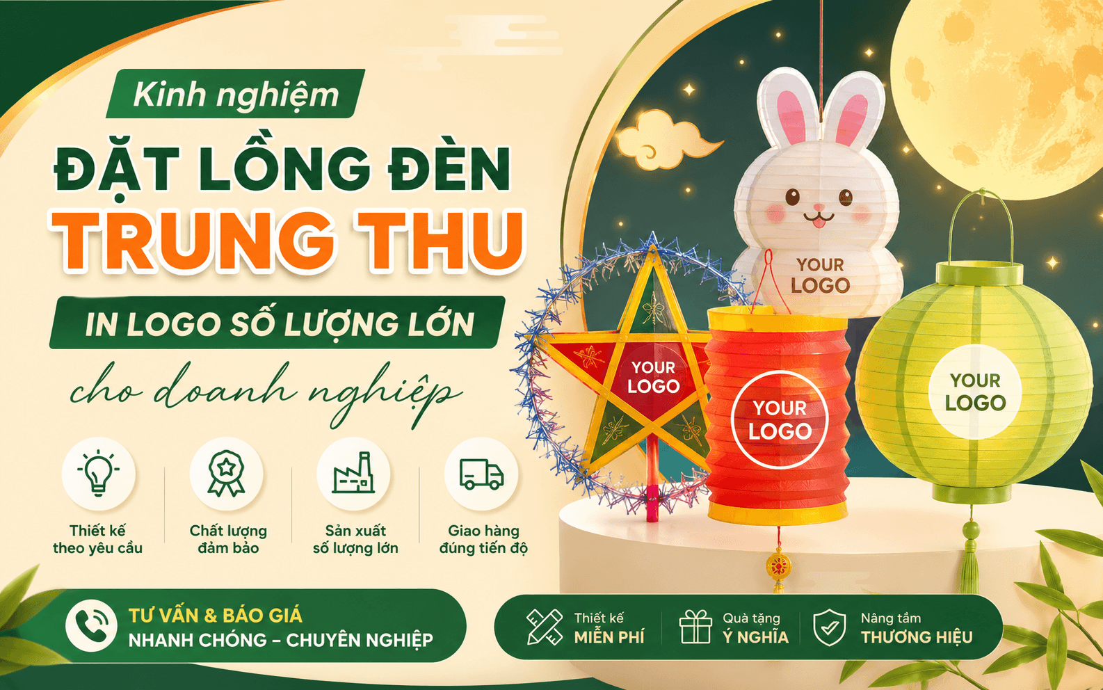 Kinh nghiệp đặt lồng đèn trung thu in logo số lượng lớn cho doanh nghiệp