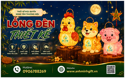 Lồng đèn in logo thiết kế độc quyền cho doanh nghiệp