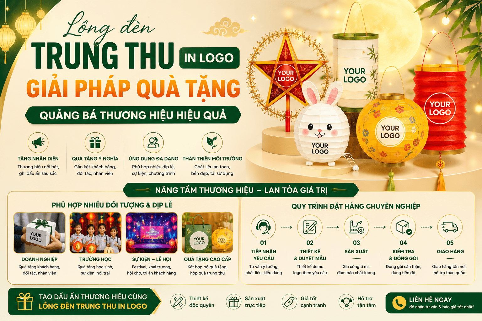 Lồng đèn trung thu in logo giải pháp quà tặng quảng bá thương hiệu hiệu quả