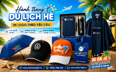 Quà tặng du lịch doanh nghiệp in logo theo yêu cầu cho mùa teambuilding