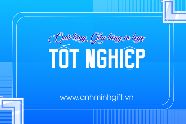 Quà tặng gấu bông tốt nghiệp in logo theo yêu cầu