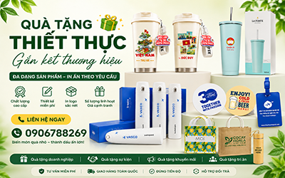Quà tặng in logo thiết thực gắn kết thương hiệu với khách hàng