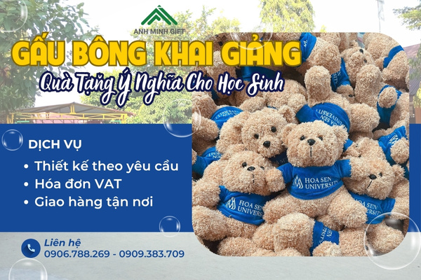 Sản Xuất Gấu Bông Khai Giảng - Quà Tặng Ý Nghĩa Cho Học Sinh