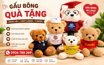 Xưởng Gấu Bông In Logo TPHCM – Sản Xuất Nhanh, Giao Hàng Toàn Quốc